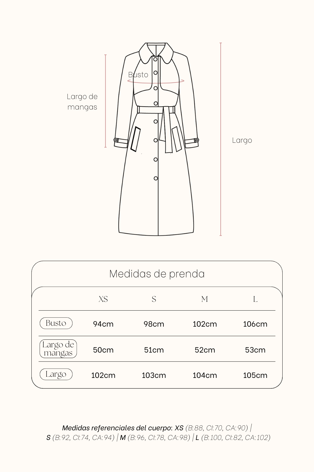 Gabardina Praga Beige