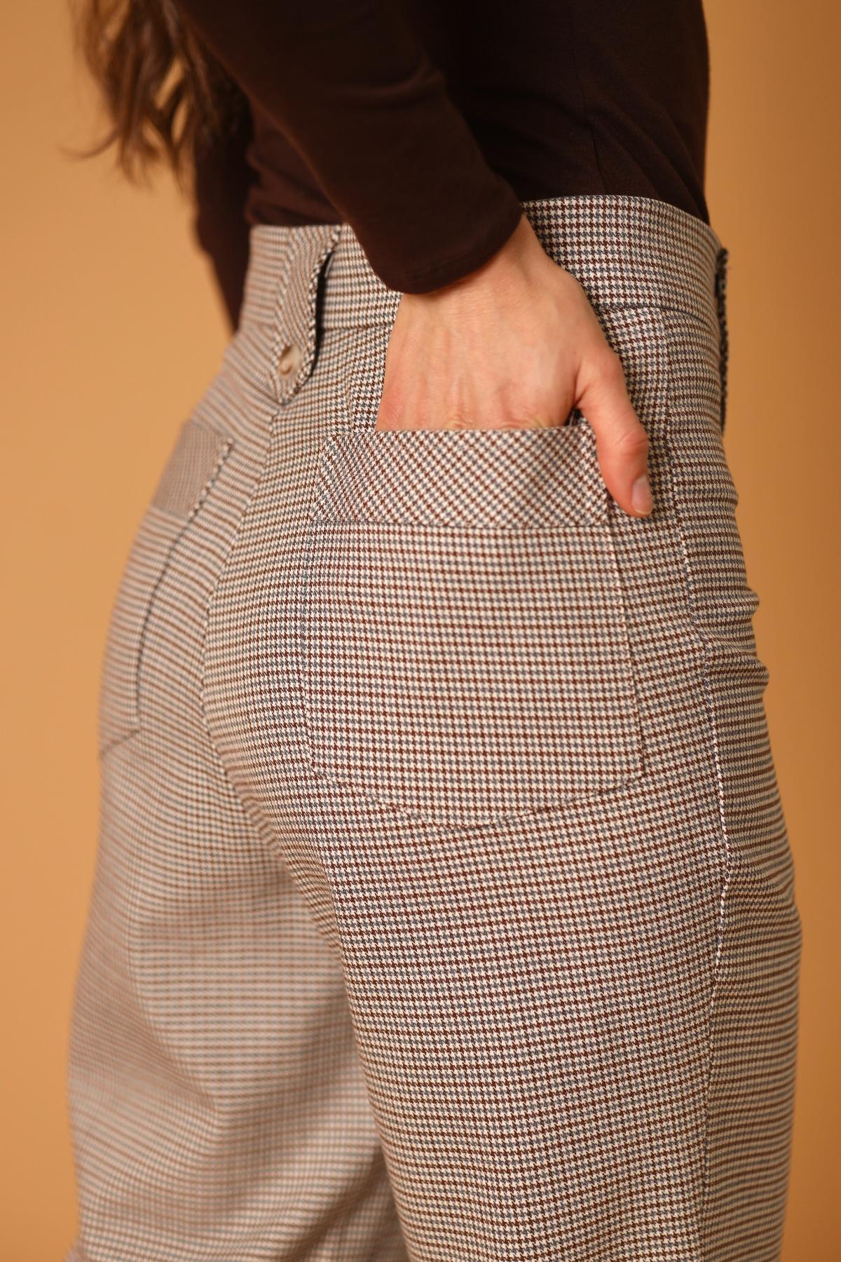 Pantalon Charles Cuadros_Gris