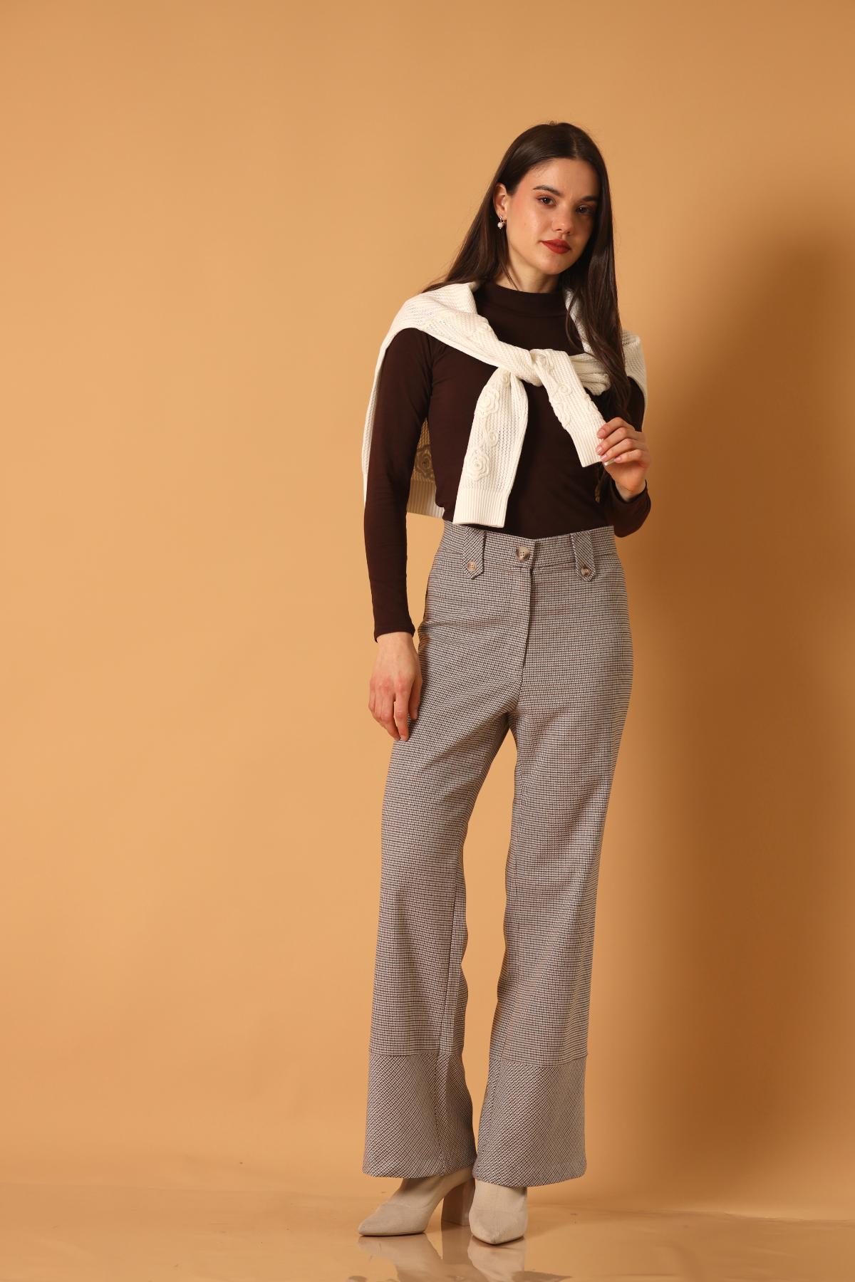 Pantalon Charles Cuadros_Gris