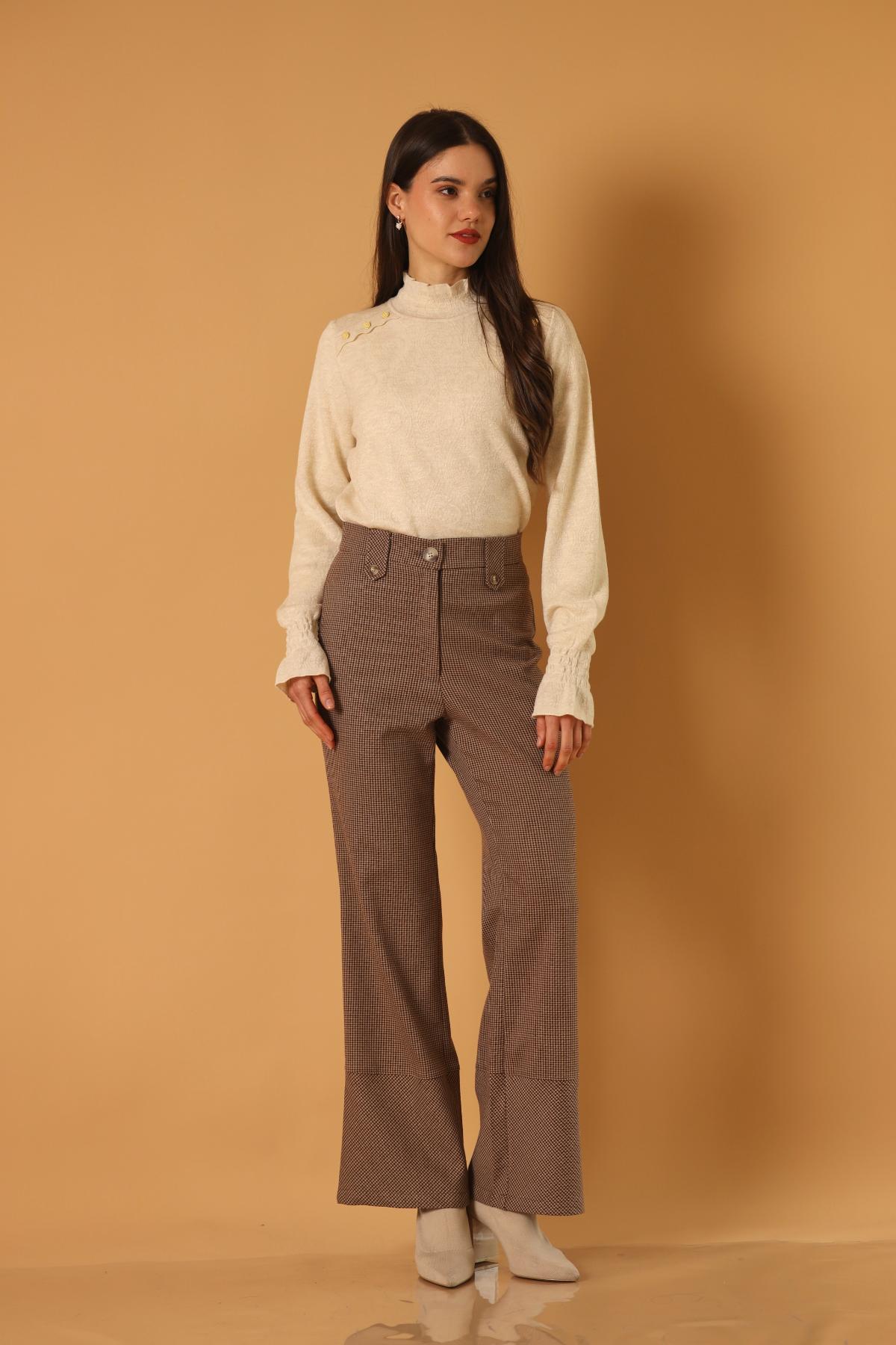 Pantalon Charles Cuadros_Café
