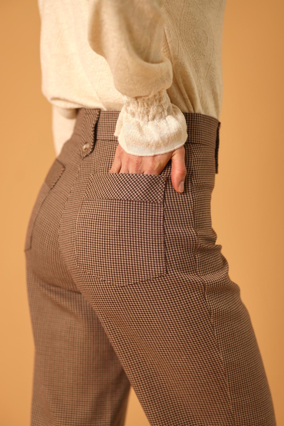 Pantalon Charles Cuadros_Café