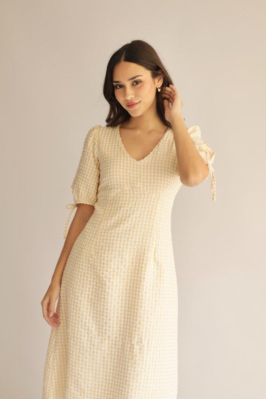 Vestido Alba Vichy_Amarillo