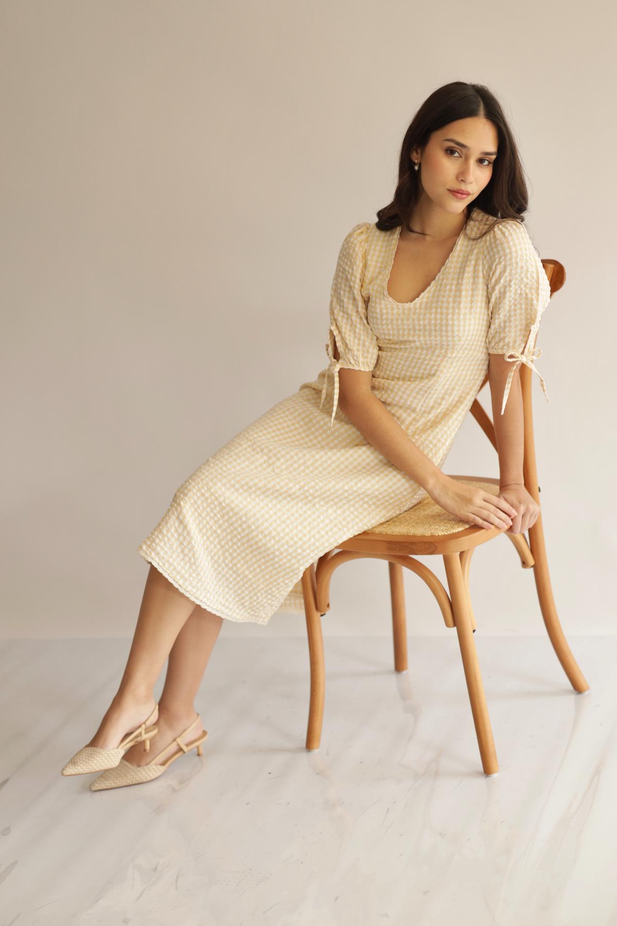 Vestido Alba Vichy_Amarillo
