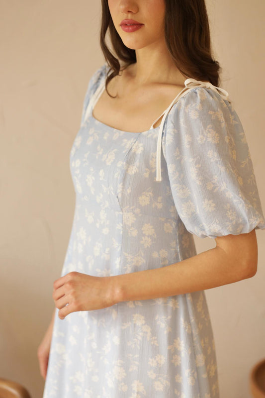 Vestido Azucena Flores_Azul