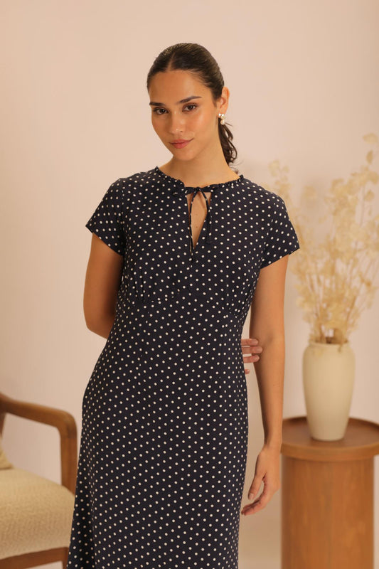 Vestido Nostalgia Print_Azul