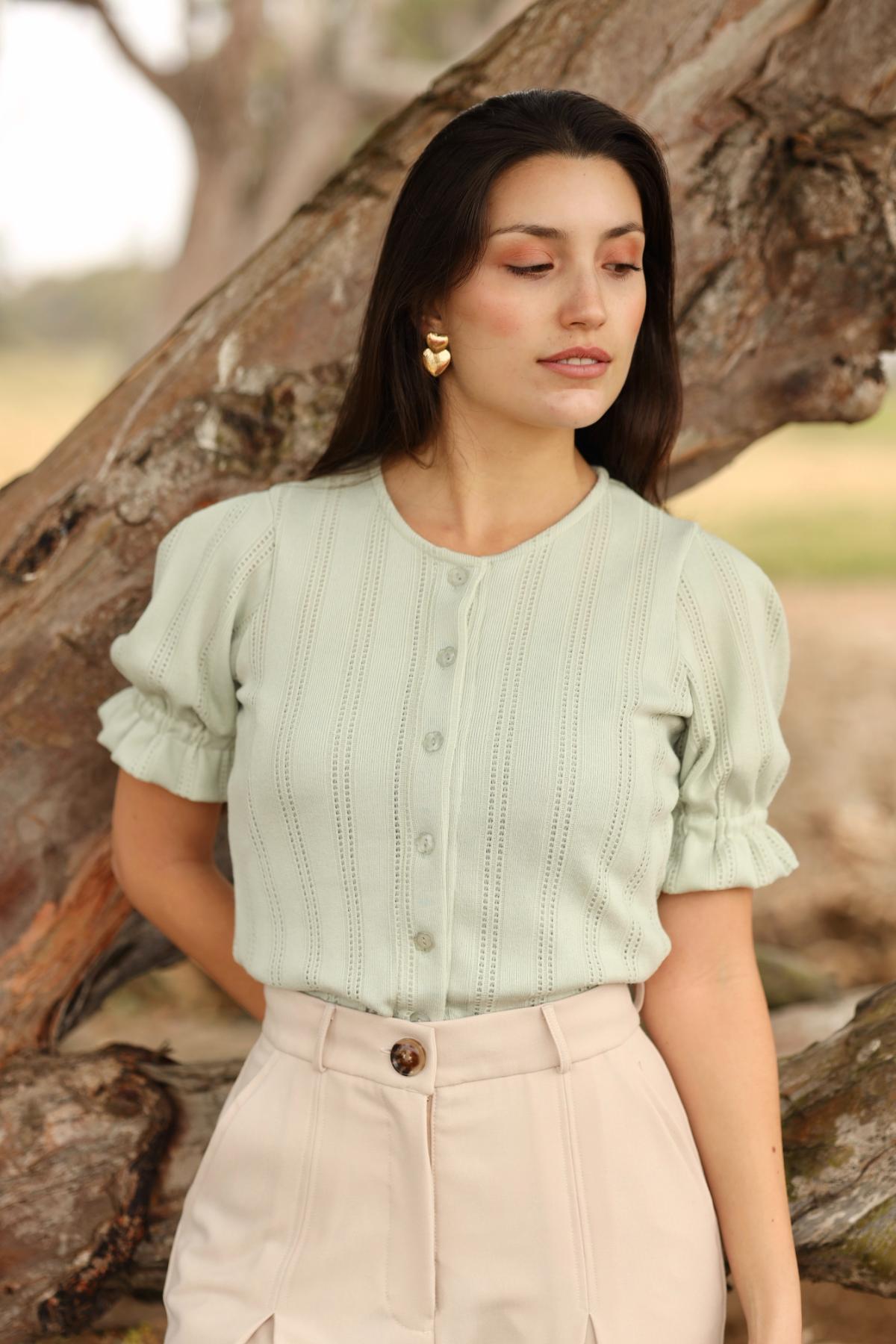 Cardigan Nat Pistacho