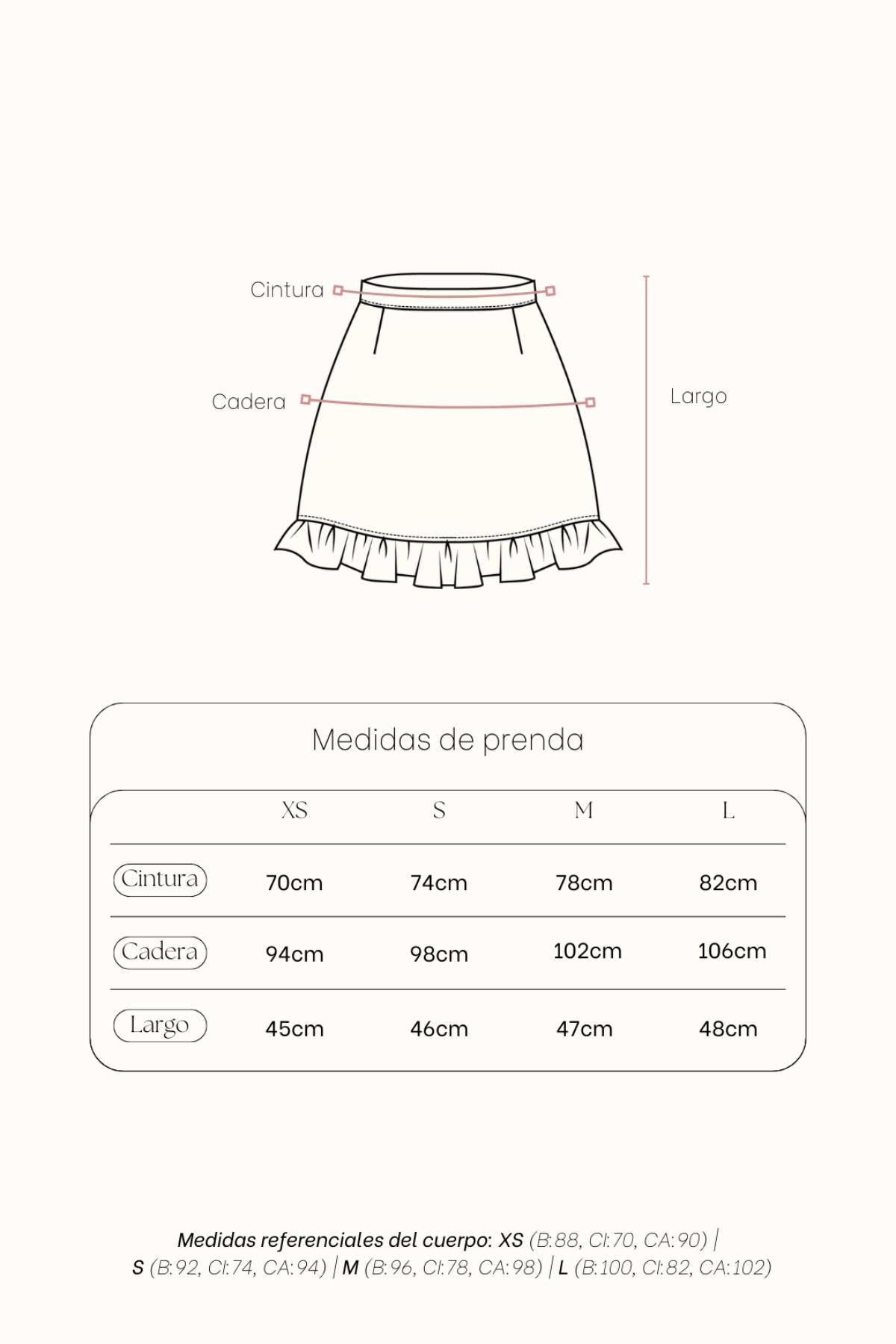 Falda_Short Camila Flores_Perla