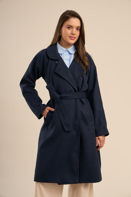 Abrigo British Azul