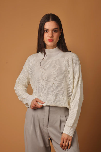 Sweater Flor Perla