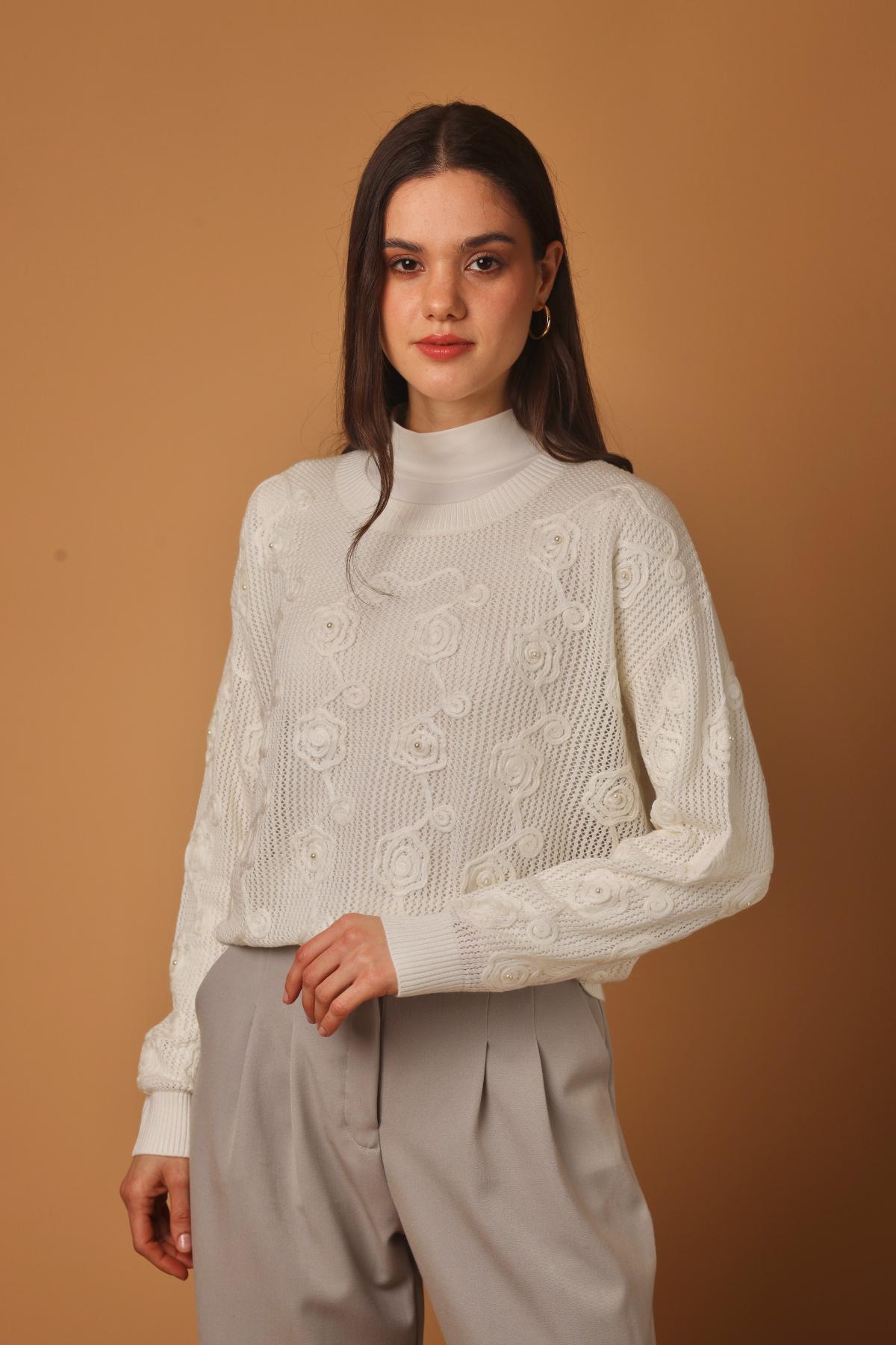 Sweater Flor Perla