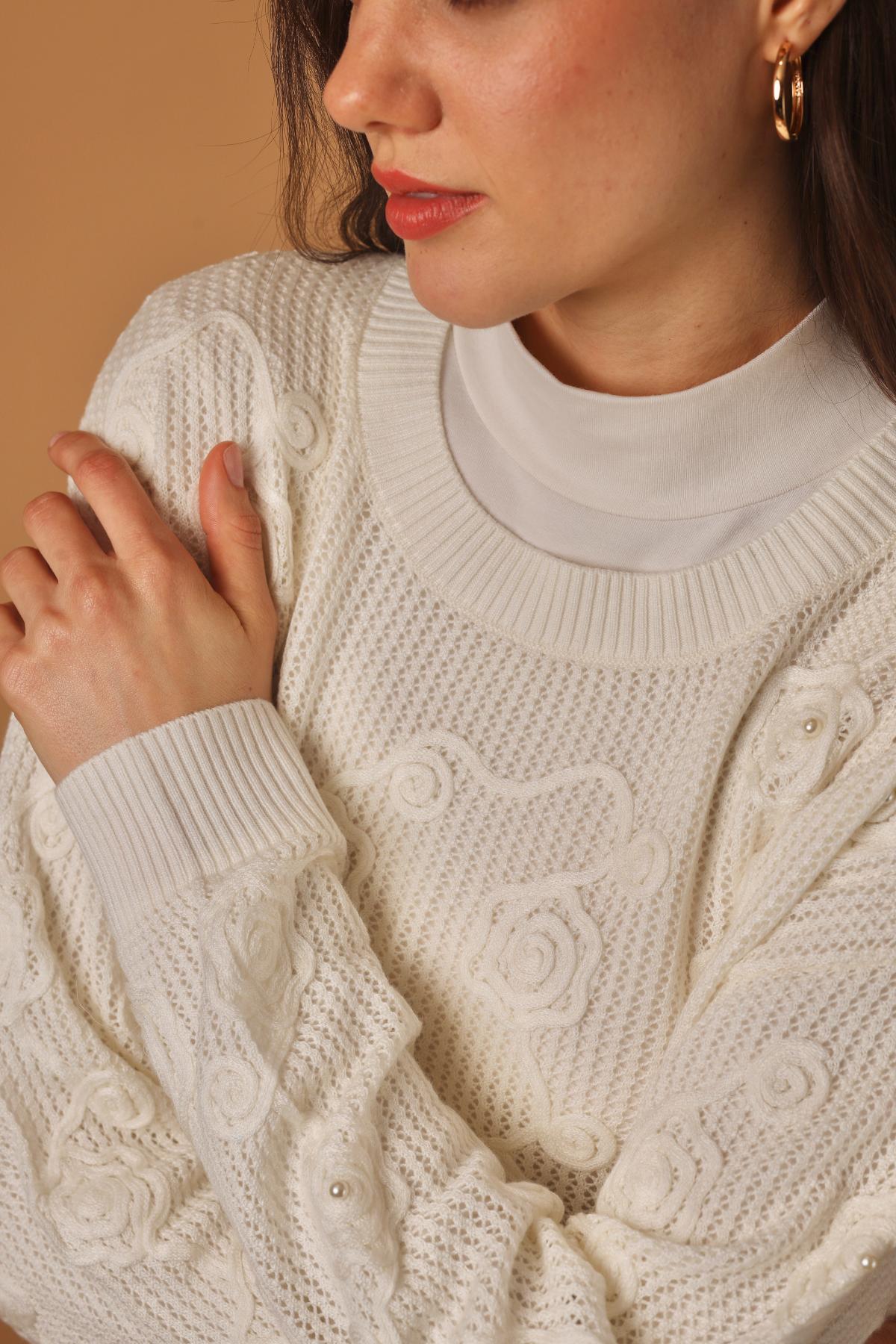 Sweater Flor Perla