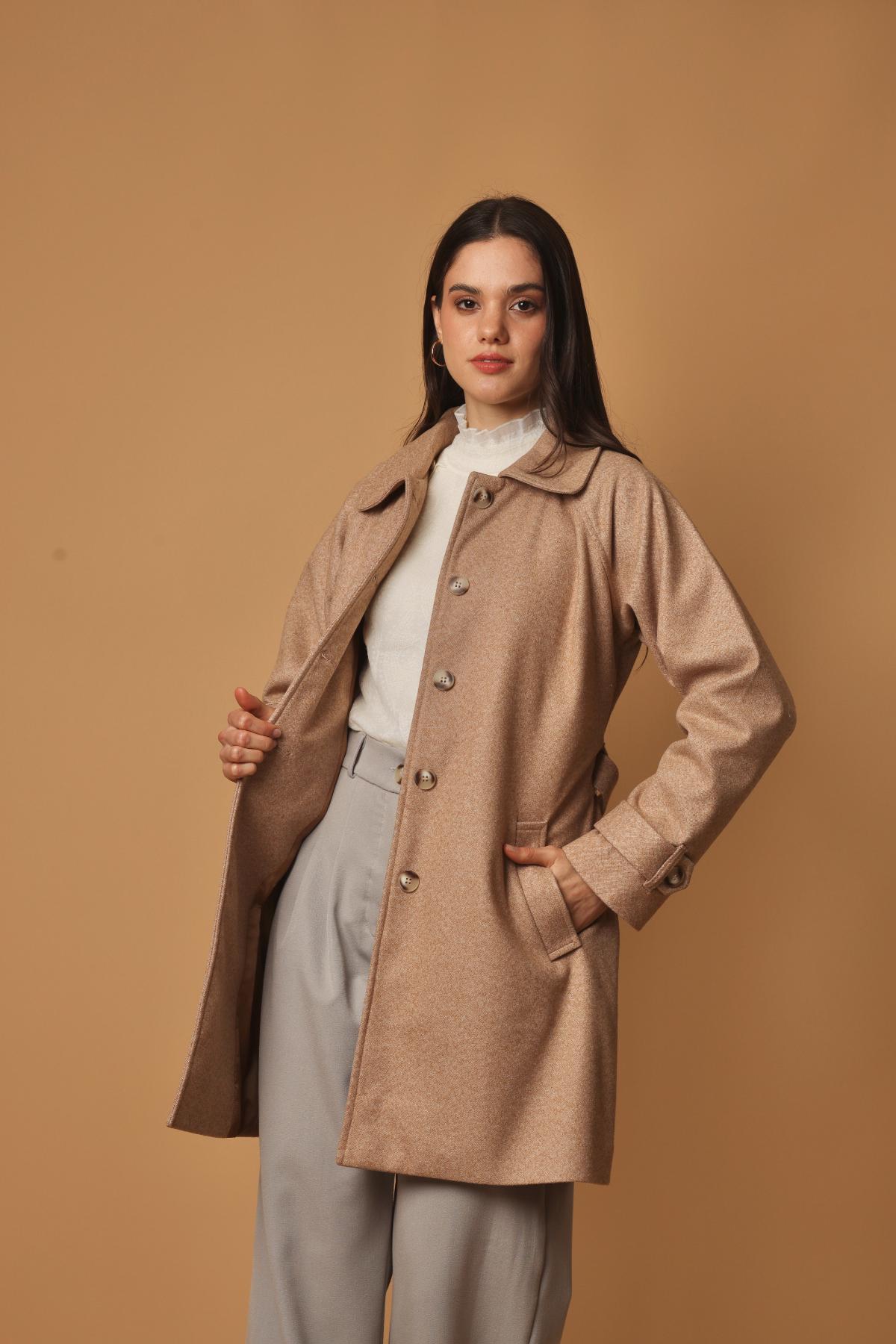 Abrigo Terry Camel