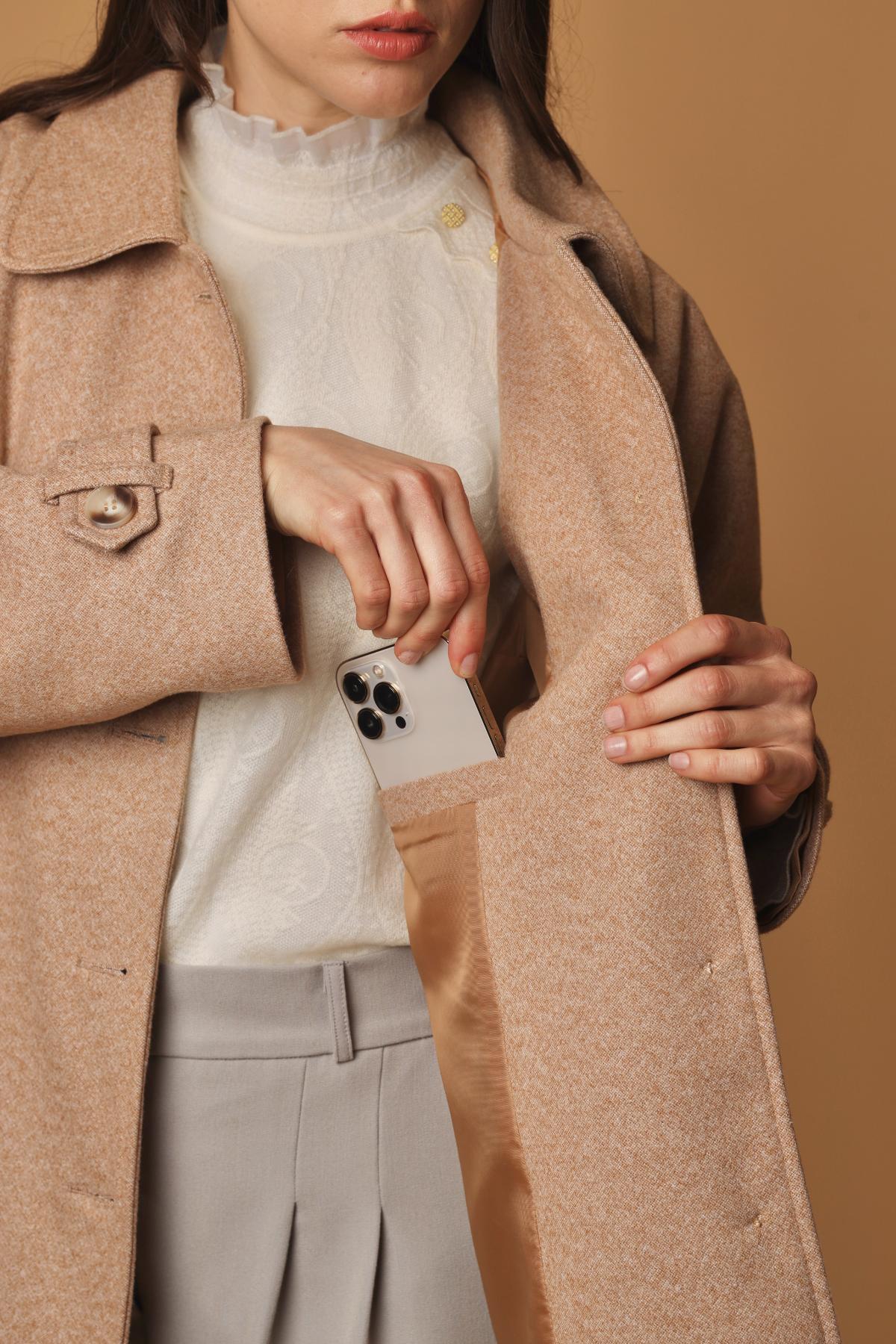 Abrigo Terry Camel
