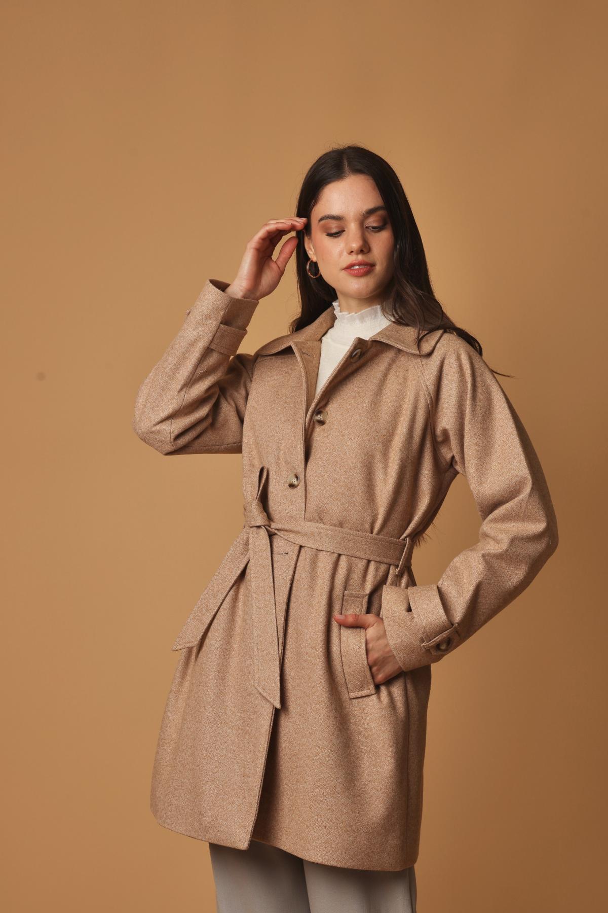 Abrigo Terry Camel