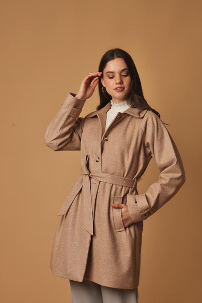 Abrigo Terry Camel