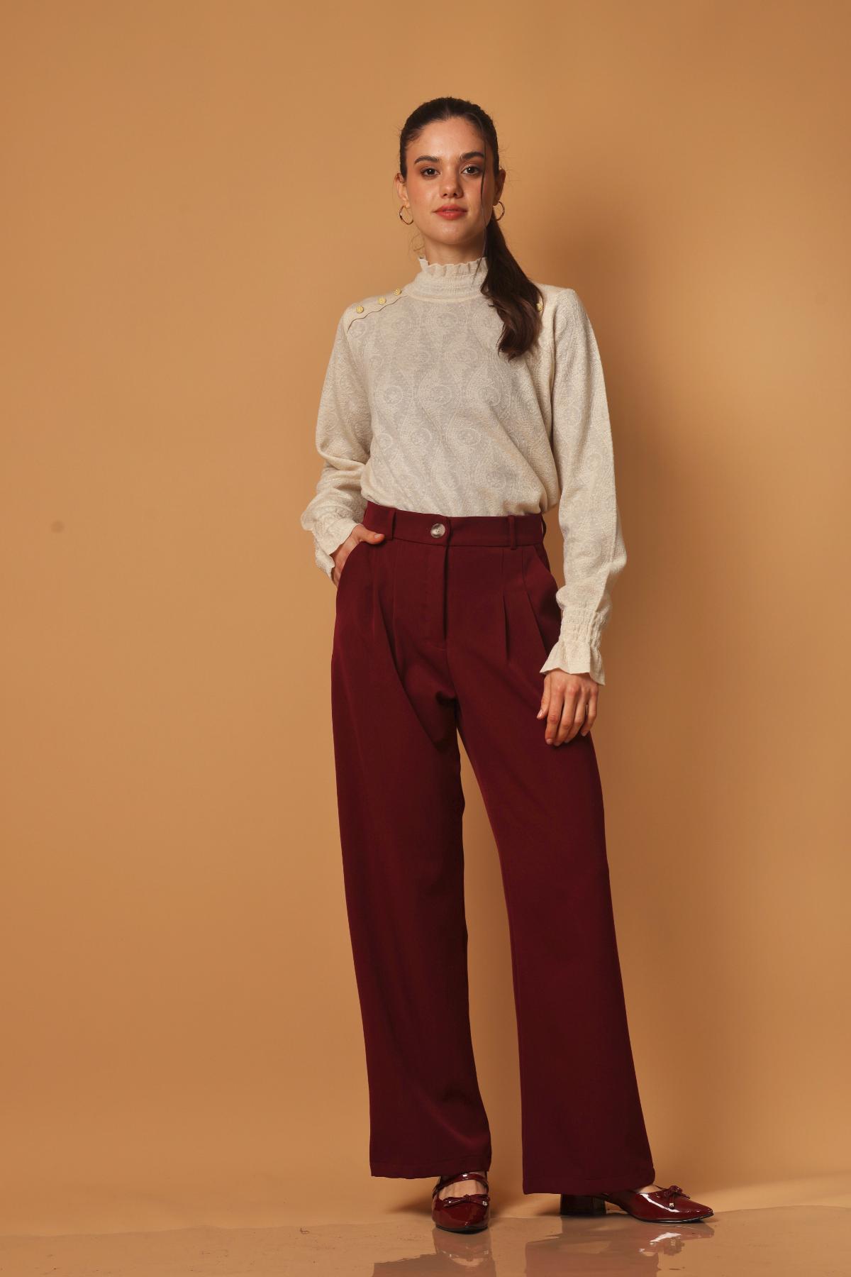 Pantalon Lois Burgundy