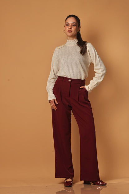 Pantalon Lois Burgundy