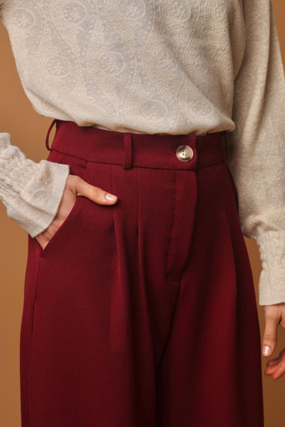 Pantalon Lois Burgundy
