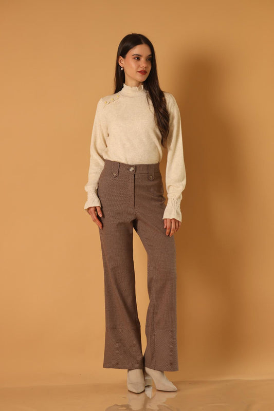 Pantalon Charles Cuadros_Café