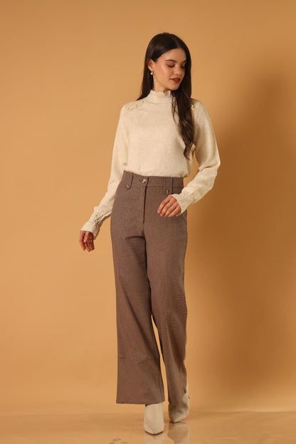 Pantalon Charles Cuadros_Café