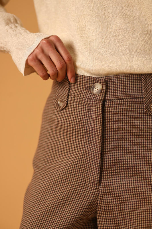 Pantalon Charles Cuadros_Café