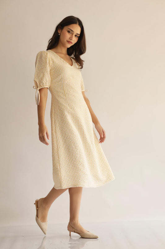 Vestido Alba Vichy_Amarillo