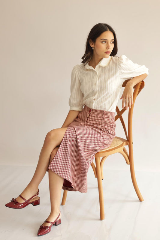 Falda Lucia Vichy_Vino