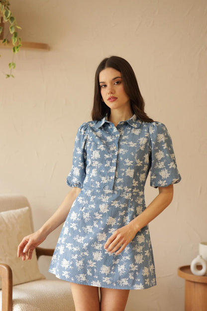 Vestido Celine Flores_Celeste