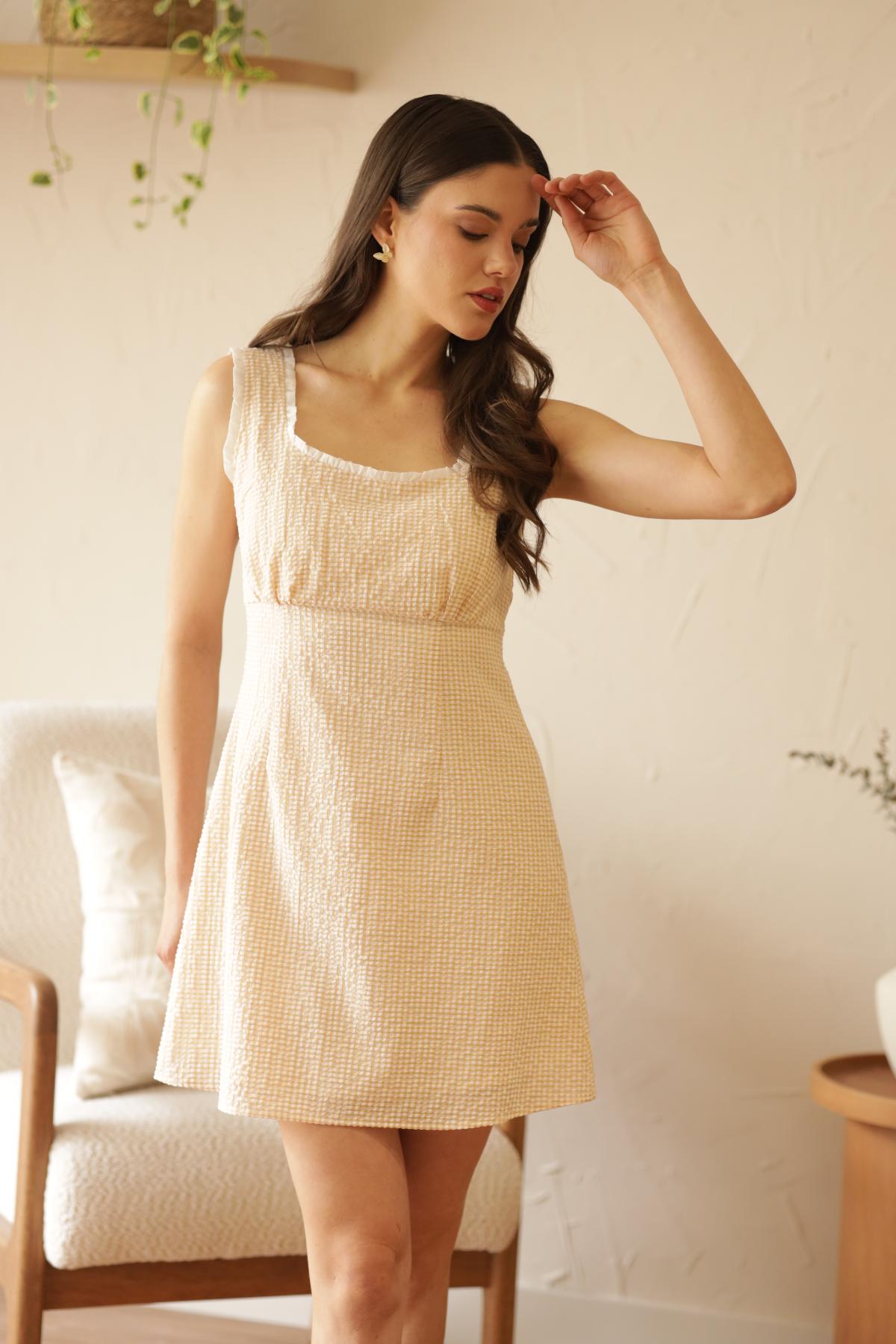 Vestido Cielo Vichy_Amarillo