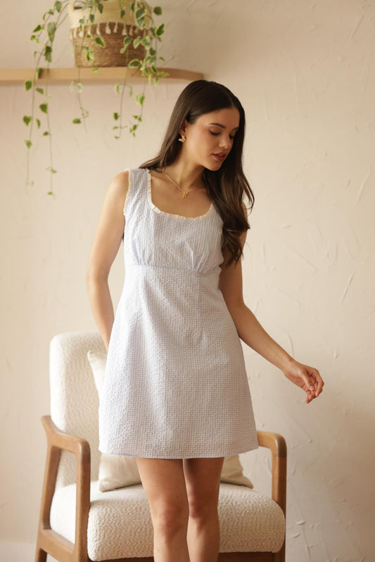 Vestido Cielo Vichy_Celeste