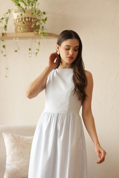 Vestido Sunrise Rayas_Celeste