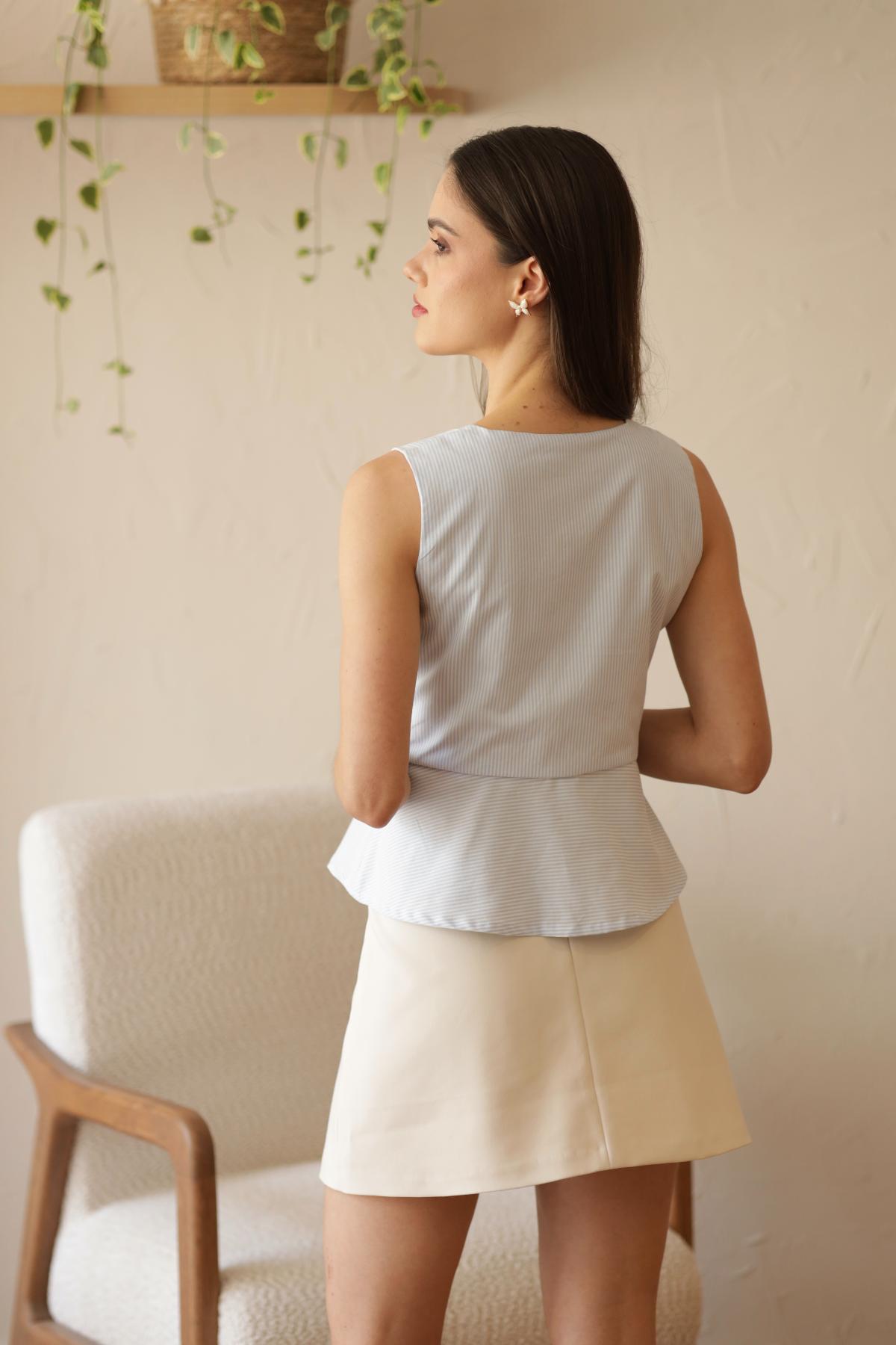 Blusa Brisa Rayas_Celeste