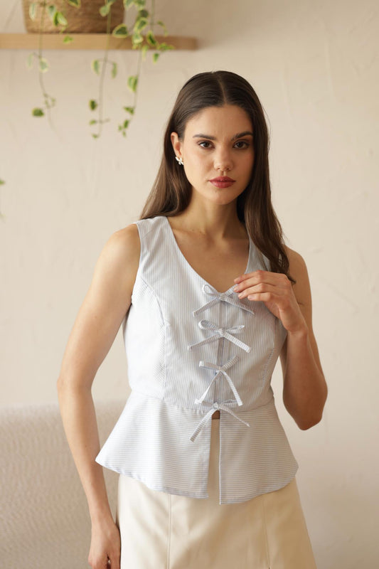 Blusa Brisa Rayas_Celeste