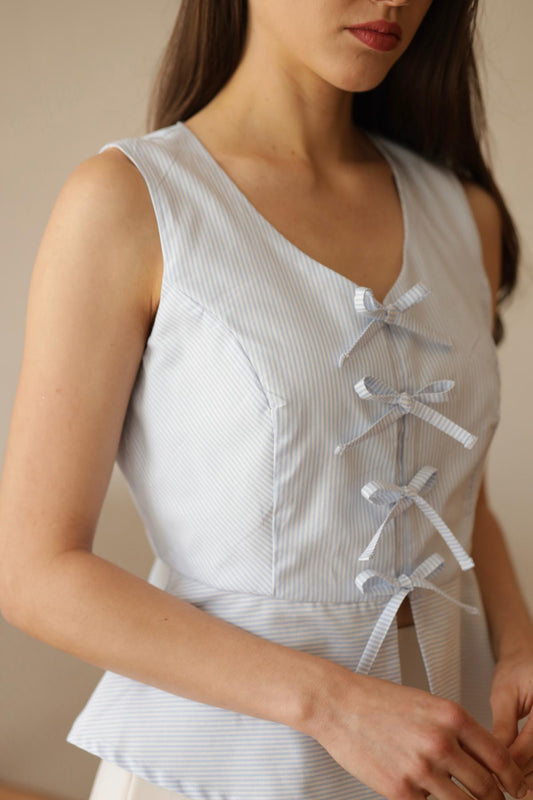 Blusa Brisa Rayas_Celeste