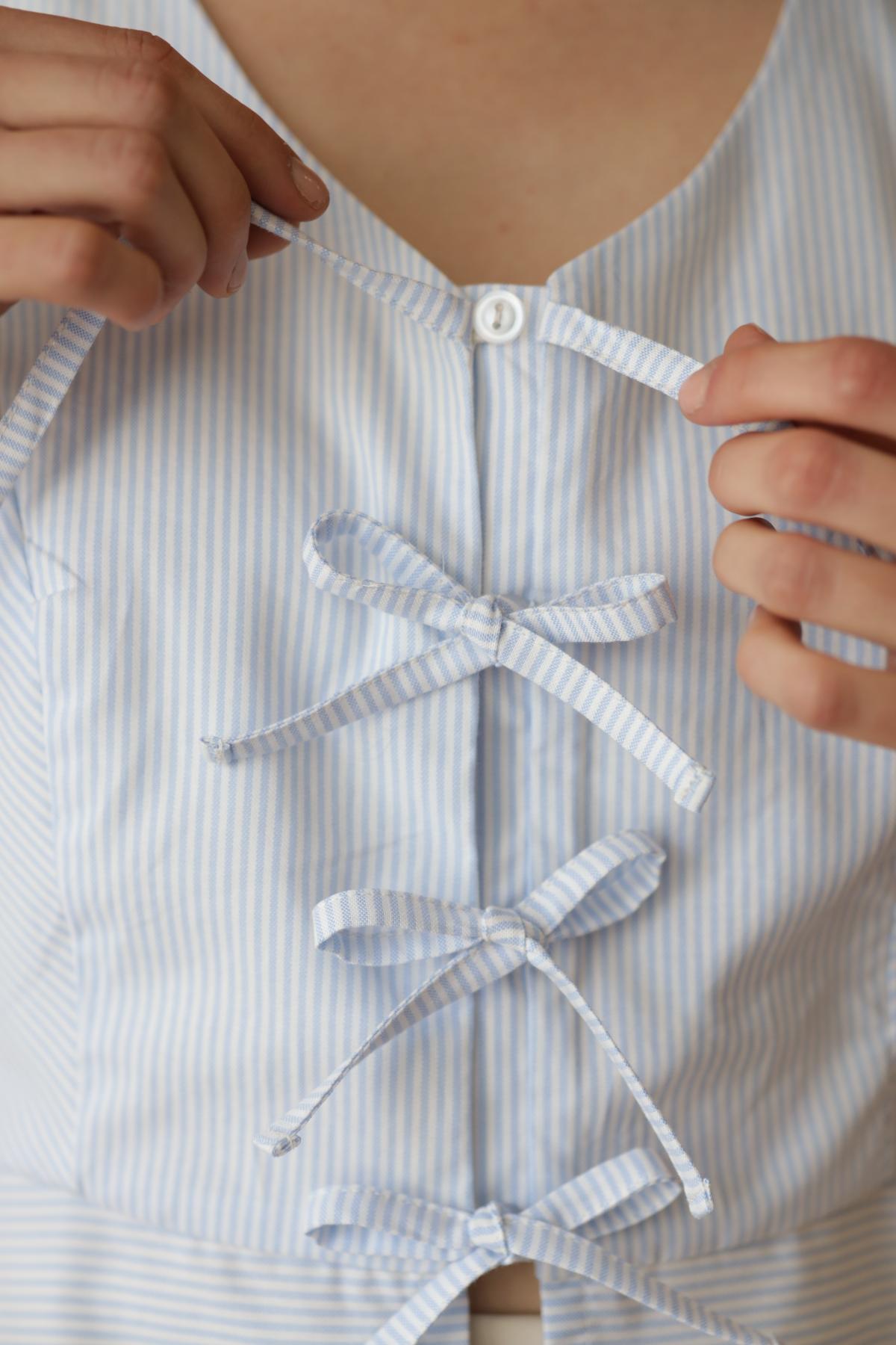 Blusa Brisa Rayas_Celeste