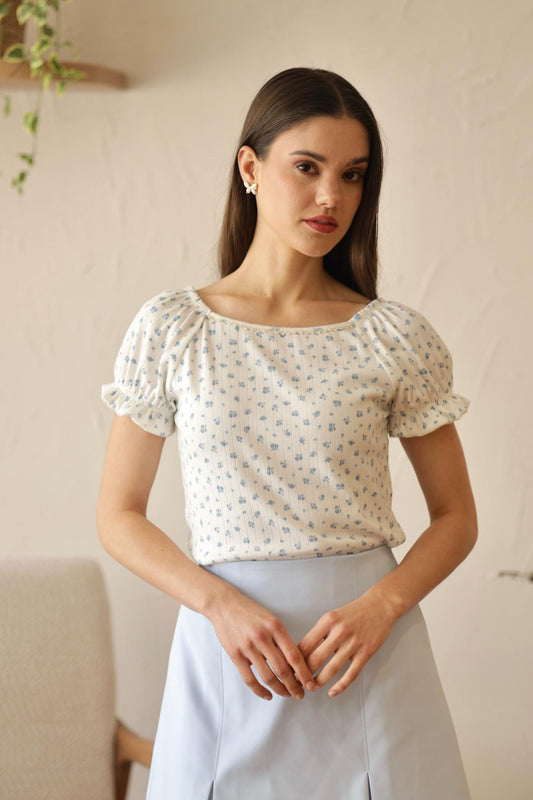 Top Calma Flores_azul