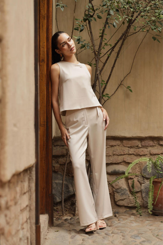 Pantalon Olivia Hueso