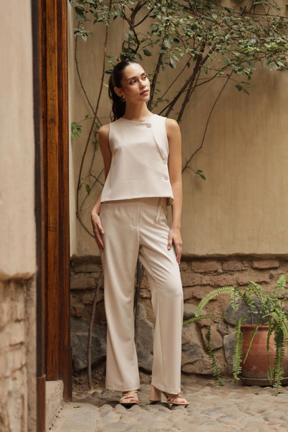 Pantalon Olivia Hueso