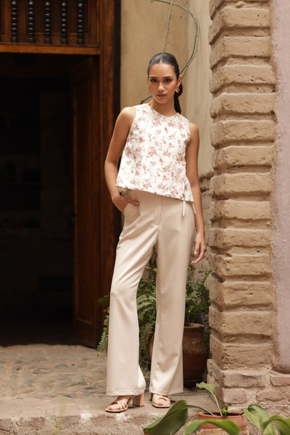 Pantalon Olivia Hueso