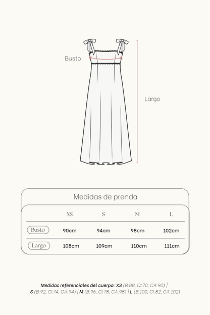 Vestido Gemma Celeste Floral