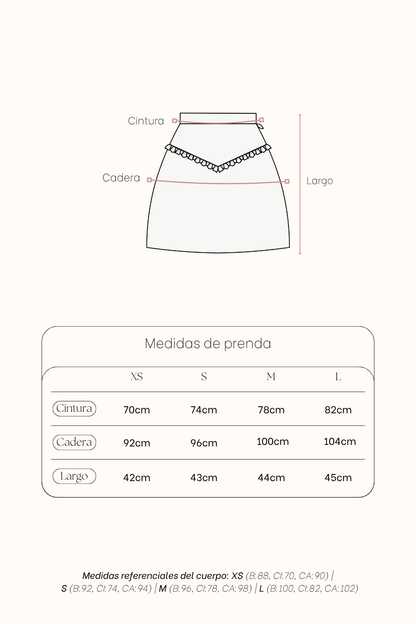Falda Spring Rosa