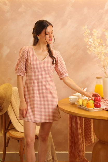 Vestido Bloom Vichy_Rosa