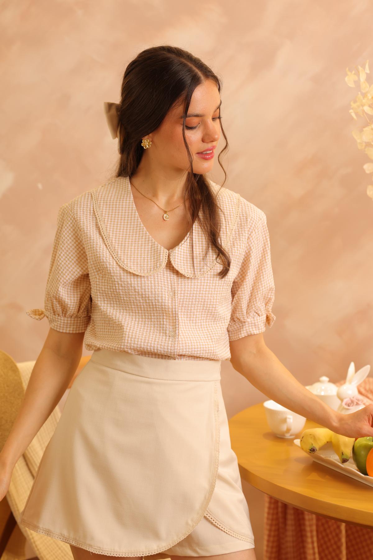 Blusa Daysi Vichy_Amarillo