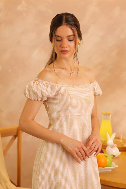 Vestido Jazmin Vichy_Amarillo