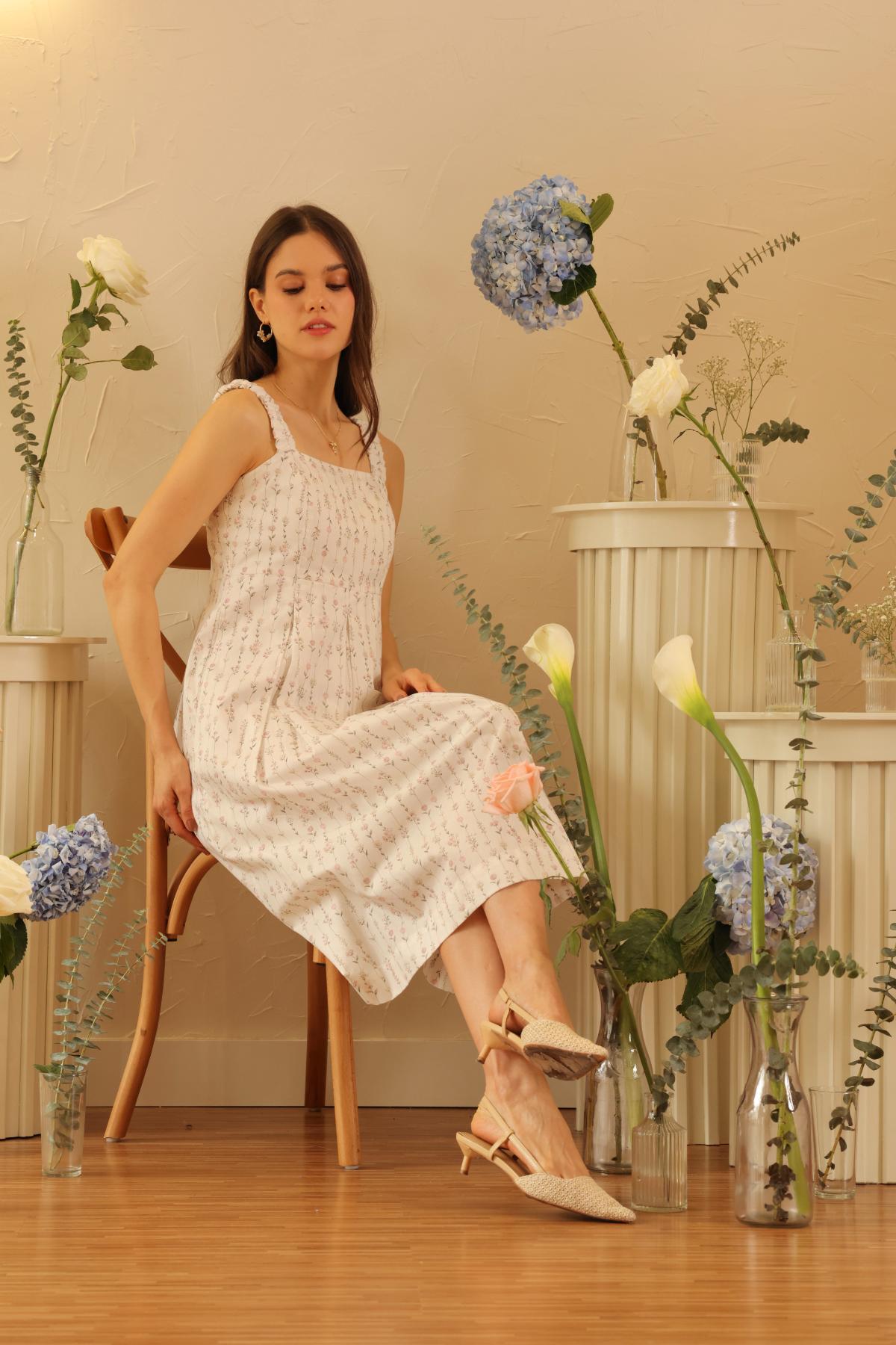 Vestido Paloma Flores_Perla