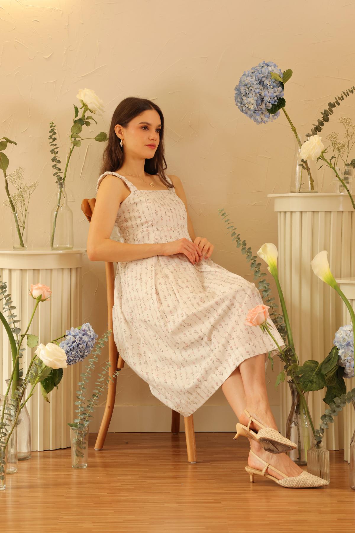 Vestido Paloma Flores_Perla