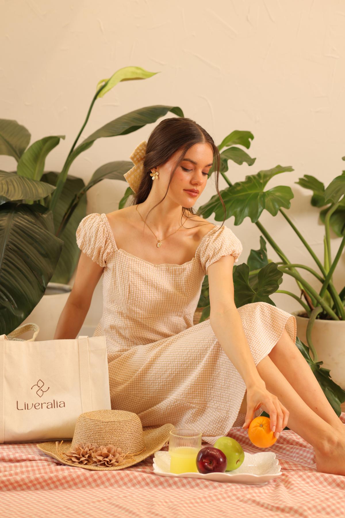 Vestido Jazmin Vichy_Amarillo