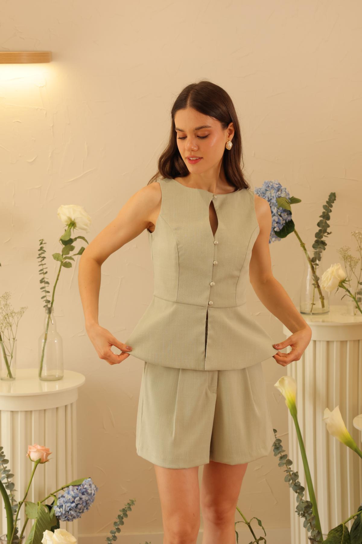 Chaleco Clavel Menta