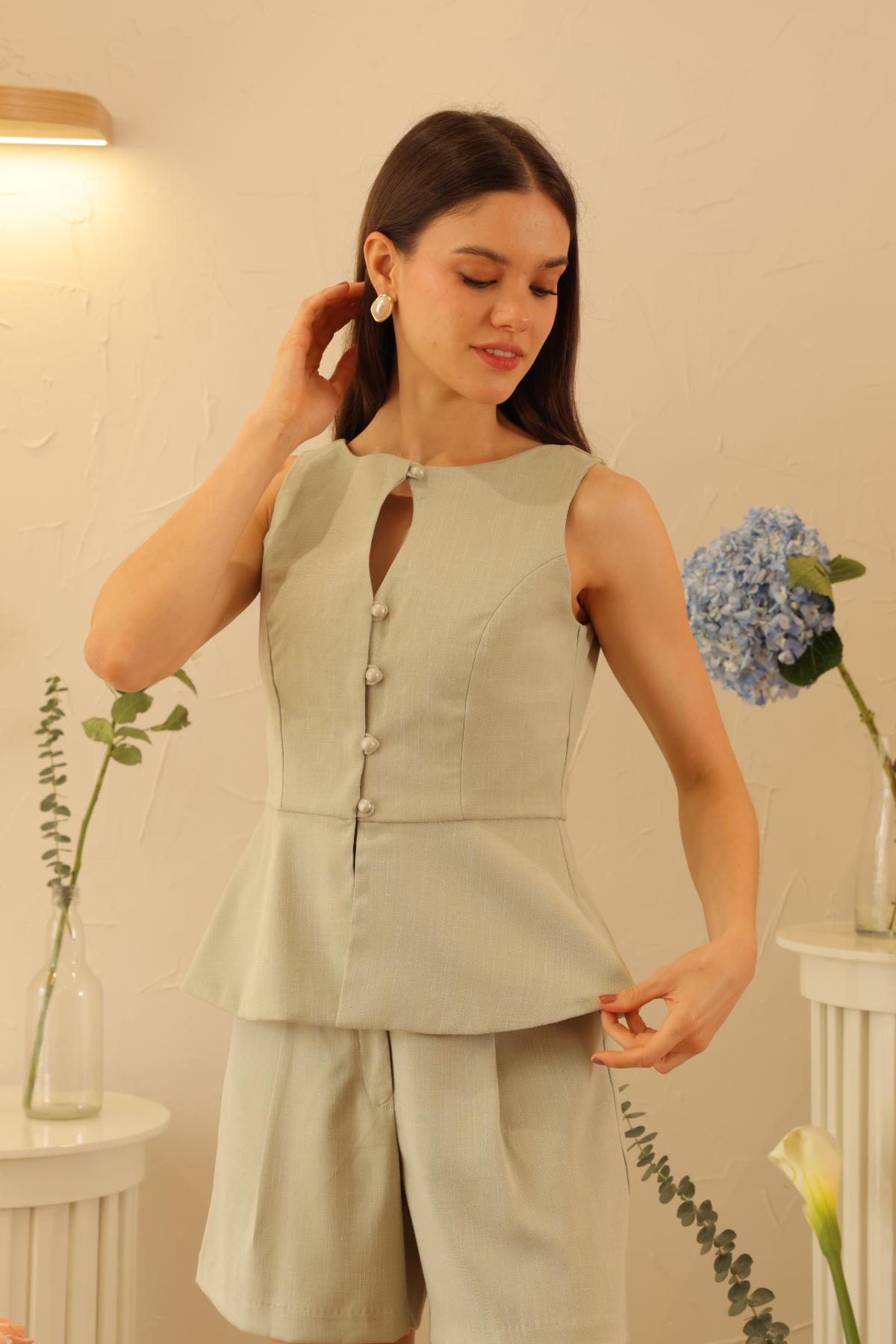 Chaleco Clavel Menta