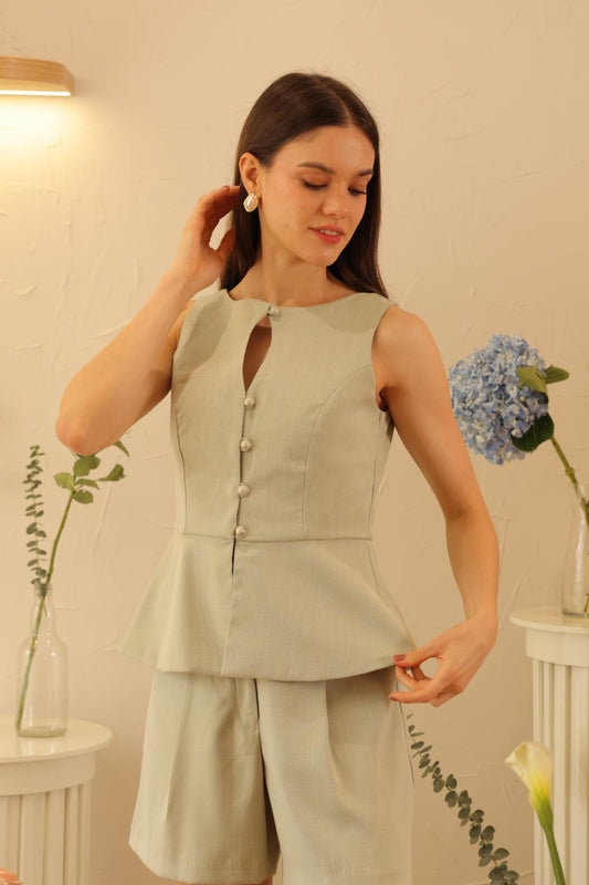 Chaleco Clavel Menta